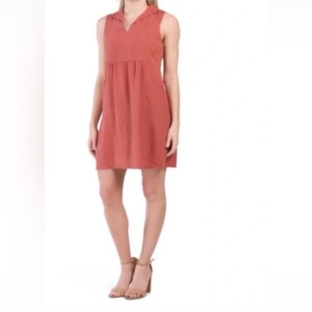Terzo Millennio sleeveless dress, 100% linen Sz S